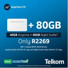 Huawei B535-932A White + 80GB Telkom LTE Data
